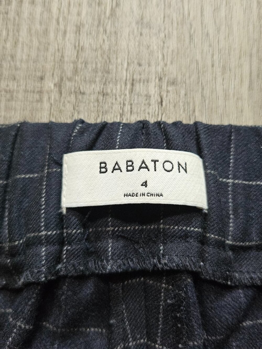 Aritzia Babaton Womens Size 4 Plaid Ankle Dress Pants Trousers Windowpane Grid 4 - Picture 4 of 7